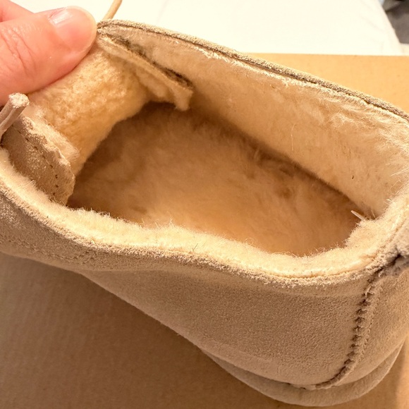 BEARPAW Suede Shearling-Lined Ankle Boots - Picture 4 of 5